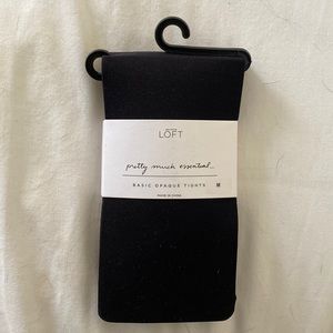 LOFT Black Opaque Tights - Size Medium